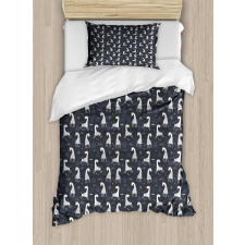 Simple Cartoon Giraffe Duvet Cover Set