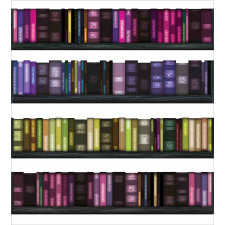 Colorful Books on Shelves Duvet Cover Set