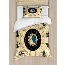 Mystic Horoscope Wheel Art Duvet Cover Set