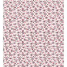 Sketchy Flowers on Soft Pink Duvet Cover Set