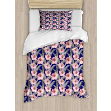 Blooming Flowers Composition Duvet Cover Set