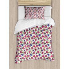 Spring Growth Wildflowers Duvet Cover Set