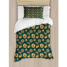 Flower Growth Leaves Duvet Cover Set