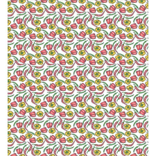 Sketch Style Peppers Pattern Duvet Cover Set