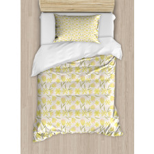 Seasonal Petals with Leaves Duvet Cover Set