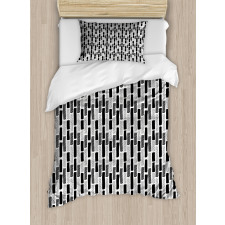 Brush Mark Effect Stripes Duvet Cover Set