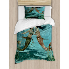 Sea Star and Seaweed Duvet Cover Set