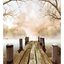 Fall Lake in Forest Duvet Cover Set