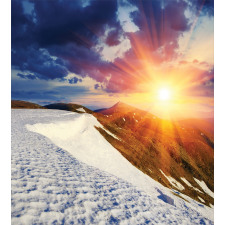 Snowy Sunny Mountains Duvet Cover Set