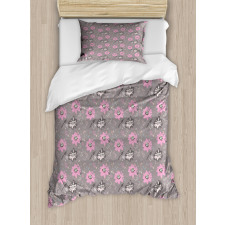 Abstract Blooming Flower Duvet Cover Set
