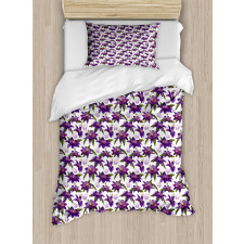 Clematis Blossoms Look Duvet Cover Set