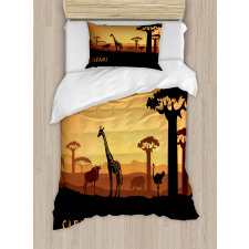 Exotic and Pastoral Sunset Duvet Cover Set