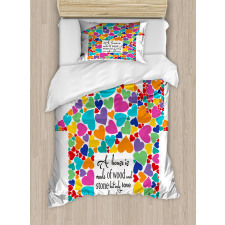 House with Hearts Home Love Duvet Cover Set