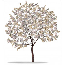 Surreal Money Leafy Tree Duvet Cover Set