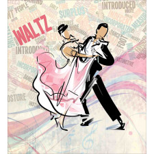 Romantic Dancing Couple Words Duvet Cover Set