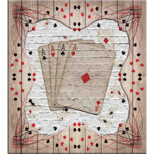 Lucky Gambling Cards Art Duvet Cover Set