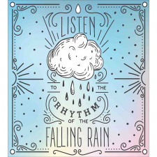 Listen Falling Rain Rhyme Duvet Cover Set