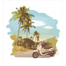 Vintage Scooter in Jungle Duvet Cover Set