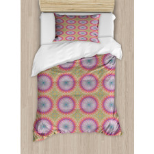 Blended Color Fractal Motif Duvet Cover Set