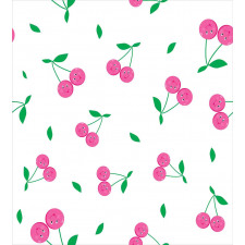 Cherries with Smiling Faces Duvet Cover Set
