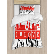 Writing with Landmarks Duvet Cover Set