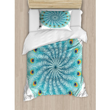 Peafowl Feathers Duvet Cover Set