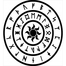 Sun and Nordic Runes Duvet Cover Set