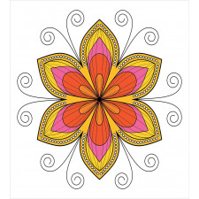 Flower Pattern Swirl Duvet Cover Set