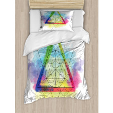 Rainbow Triangles Duvet Cover Set