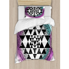 Triangle Watercolors Duvet Cover Set