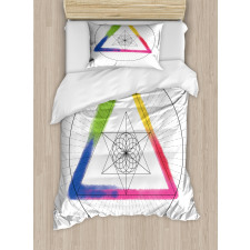 Rainbow Triangle Duvet Cover Set