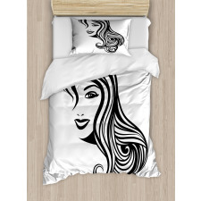 Women and Indulgent Hair Duvet Cover Set