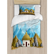 Hut in the Mountains Asia Duvet Cover Set