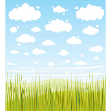 Grass and Clouds Landscape Duvet Cover Set
