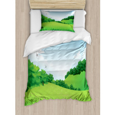 Forest Hills with Scenic View Duvet Cover Set