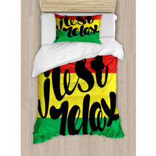 Rastafarian Design Message Duvet Cover Set