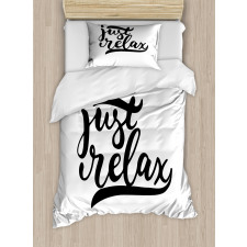 Minimalist Style Lettering Duvet Cover Set