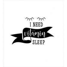 I Need Vitamin Sleep Phrase Duvet Cover Set