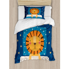 Sleeping Sketched Lion King Duvet Cover Set