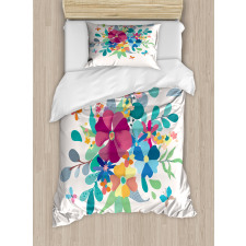 Bouquetnd Butterflies Duvet Cover Set