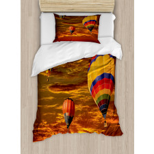 Skyscape Colorful Vehicles Duvet Cover Set