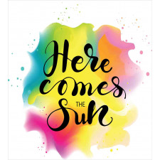 Here Comes Sun Text Duvet Cover Set