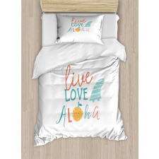 Live Love Aloha Fruit Duvet Cover Set