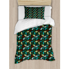 Exotic Torbay Palm Leaves Duvet Cover Set