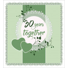 30 Years Together Text Duvet Cover Set