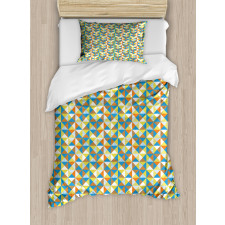 Stripes and Dots Pattern Duvet Cover Set