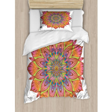 Flourishing Flowers Pattern Duvet Cover Set