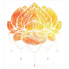 Lotus Flower in Boho Pattern Duvet Cover Set