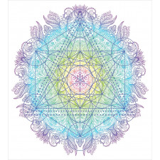 Metatron Cube on a Mandala Duvet Cover Set