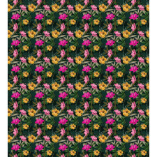 Full Blossom Hibiscus Motif Duvet Cover Set